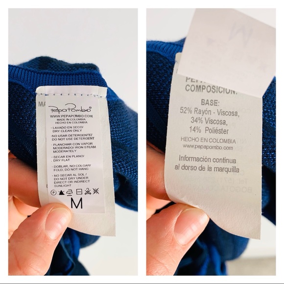 Pepa Pombo One Shoulder Black Blue Ruffle Top - Picture 7 of 8